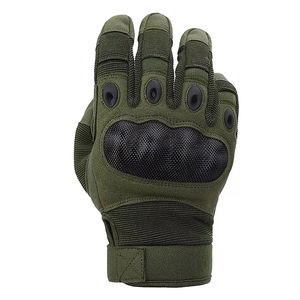 Gants tactiques en cuir pleine main respirants, antidérapants et protecteurs pour l'entraînement en extérieur, le VTT et les écrans tactiles - Product Image 1