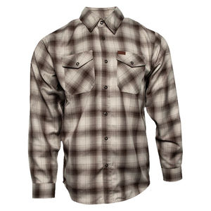 Camisa de Franela para Hombre, Estilo Casual Elegante, a Rayas, Manga Larga, con Botones, 100% Algodón, Color Sólido, Transpirable, para Primavera - Product Image 1