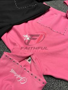 Conjunto de Sudadera con Capucha y Pantalones Deportivos de Invierno de 2 Piezas Personalizado, Unisex, Estilo Urbano, con Forro Polar, Impresión Digital, Poliéster/Algodón, Diseño Sólido con Pedrería - Product Image 2