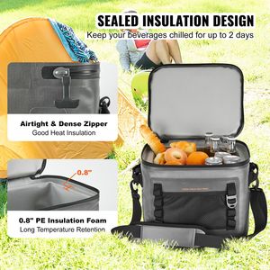 Borsa Frigo Morbida Portatile Leggera da 24 Lattine Impermeabile con Cerniera Antifuoriuscita per Uso Esterno - Product Image 2