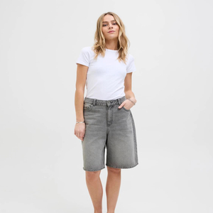 2026 Fashion Regular Fit Straight Short <b>Jeans</b> Washed Denim Distressed Breathable Mid <b>Waist</b> Casual Custom Logo High Quality OEM - Product Image 5