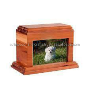 Marco de fotos para mascotas Urnas de madera Urnas de recuerdo de cremación hechas a mano de alta calidad - Product Image 1