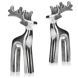 Bulk Supplier Cast Metal Reindeer Statue Abstract Silver Deer Figurine Decorative Holiday <b>Ornament</b> For Living Room Table Decor - Product Image 1