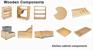Organisateur de déchets pour armoire de cuisine, support coulissant pour poubelle avec base en bois, système de rail lisse, poubelle non incluse - Product Image 2