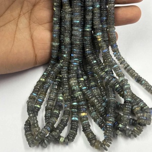 Cuentas de neumáticos Heishi de labradorita Natural de 5mm y 6mm, cuentas de piedras preciosas genuinas, joyería con cuentas de uso diario para mujeres, precio al por mayor a granel - Product Image 3