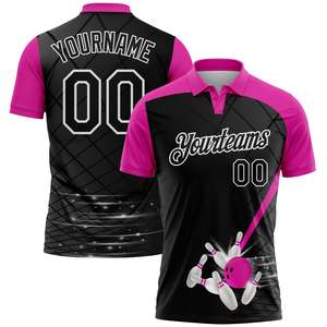 เสื้อโปโลแข่งขันโบว์ลิ่งแบบยูนิเซ็กซ์สั่งทำพิเศษ ผ้าโพลีเอสเตอร์พิมพ์ลายเต็มตัว เสื้อผ้ากีฬา ผู้ผลิต OEM จัดส่งตรงจากโรงงาน - Product Image 1