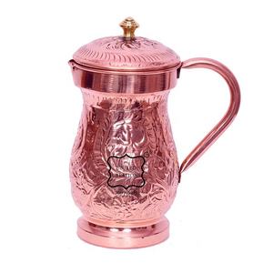 เหยือกทองแดงแท้สำหรับดื่มน้ำเดือดเหยือก1.8ลิตรแนววินเทจของแท้100% แท้รายสัปดาห์ - Product Image 1