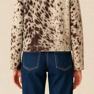 Vestes en cuir d'hiver pour femmes de haute qualité, en cuir de vache véritable, respirantes, imperméables, veste en cuir d'hiver à motif diamant - Product Image 6