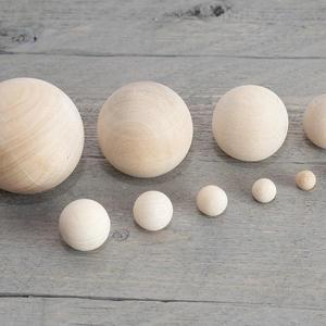 Boules en bois en gros pour l'artisanat DIY, sphères en bois non finies pour la peinture, jouets, décoration intérieure, modèles et projets faits à la main - Product Image 3