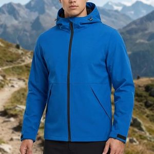 Men's Hood <b>Rain</b> <b>Jacket</b> Waterproof Windproof Windbreaker Outdoor Raincoat - Product Image 2