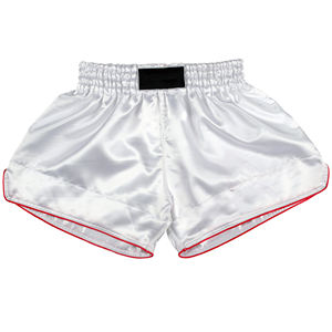 Short de boxe en satin personnalisé OEM en gros, Muay Thai MMA, avec logo, qualité supérieure, léger, durable, coupe haute, unisexe - Product Image 6