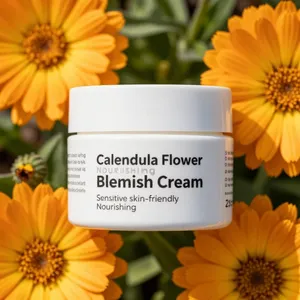 Premium Korean Developed Calendula Flower Cream Glycerin Niacinamide Paraben-Free Hyaluronic Acid Lightening Blemish Clearing - Product Image 1
