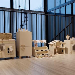 Puesto de Mercado de Juguete de Madera Natural para Niños, Juego de Imitación Ecológico y Sostenible, Juguete de Tienda de Comestibles, Color Beige, Venta al por Mayor en Vietnam - Product Image 4