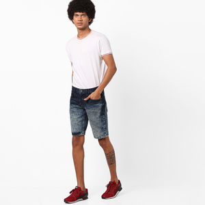 Shorts en jean baggy décontractés brodés pour hommes et femmes, style hip-hop d'été, éco-responsables, service OEM - Product Image 4