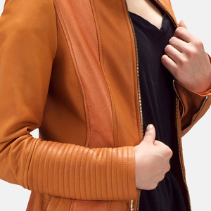 Chaqueta de piel auténtica para mujer, estilo ajustado, estilo invernal |   Chaquetas de Cuero sin Mangas con Personajes de Halloween de Edición Limitada - Product Image 5
