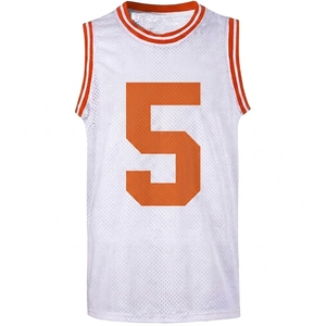 Maillot de basket-ball personnalisé pour homme, blanc, en mesh, sans manches, col rond, respirant, vêtements d'équipe - Product Image 2