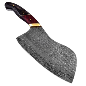 Couteaux de cuisine forgés à la main avec une lame large et affûtée, manche ergonomique en bois pour la maison, les restaurants, la restauration et la cuisine professionnelle - Product Image 1