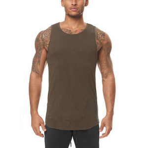 Camiseta sin mangas de algodón para hombre al por mayor, para baloncesto, entrenamiento, deportes, correr, gimnasio, con canalé, para hombres musculosos - Product Image 6