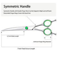 Ciseaux de coiffure professionnels en acier inoxydable 6CR13, manche en caoutchouc, manche long, pour droitiers, lame tranchante, ciseaux de barbier