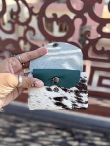 Offre Spéciale cheveux sur la peau cuir porte-monnaie concepteur portefeuille porte-cartes en cuir de vachette véritable Mini pochette mode cadeau sacs à main - Product Image 5