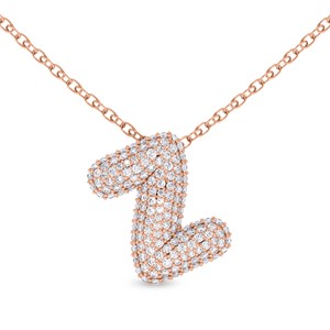 Collier pendentif lettre Z en or 10 carats style hip-hop, serti de diamants de laboratoire, très tendance, pour elle. - Product Image 4