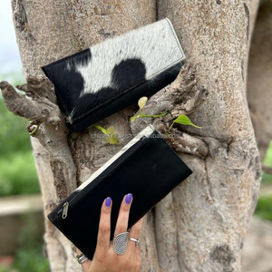 Personalized Hair on Cowhide <b>Wallet</b> Western Genuine Leather Large Trifold <b>Wallet</b> <b>Card</b> <b>Holder</b> Zip Coin Pocket Travel Women <b>Wallet</b> - Product Image 4