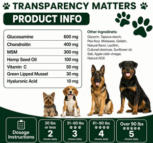 Complément alimentaire multivitaminé à base d'huile de chanvre pour chiens et chats, à croquer, pour toutes les races, supplément vitaminique quotidien, santé immunitaire, peau, pelage, articulations, absorption rapide - Product Image 5