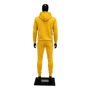 Conjunto Deportivo Dorado Personalizado con Sudadera con Capucha y Pantalones Jogger, Ropa Deportiva Informal de Calle, Ropa Deportiva de Felpa para Gimnasio y Entrenamiento, Venta al Por Mayor - Product Image 2