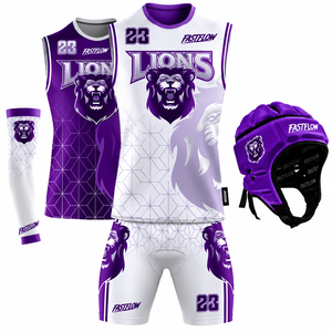 Ensemble de maillots de football américain 7 contre 7 de qualité supérieure, personnalisables, avec sublimation par compression - Product Image 5