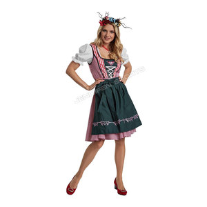 Traditional German Beer Girl Costume Bavarian Oktoberfest Dirndl <b>Skirts</b> Cosplay Fancy Party Dress <b>Halloween</b> For Women - Product Image 2