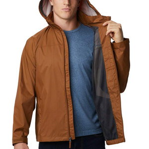 Veste de pluie d'hiver pour homme à capuche avec logo frontal, vente directe d'usine, marque privée, décontractée, respirante, écologique - Product Image 4