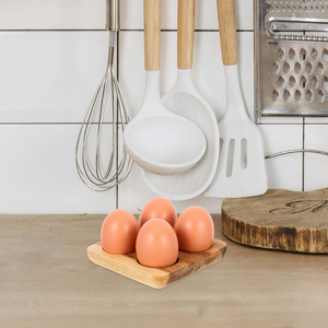 Natural Acacia Wooden <b>Egg</b> Tray Square Chicken <b>Egg</b> Tray for Refrigerator Kitchen Display or <b>Storage</b> made in Vietnam - Product Image 3