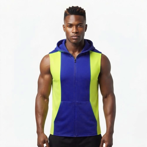 Professional Made Men Summer <b>Hoodies</b> Slim Fit Men Pullover Workout Sleeveless <b>Bodybuilding</b> <b>Hoodies</b> for Gym - Product Image 1