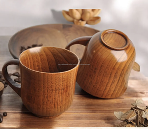 Mug à boisson en bois de design moderne pour la cuisine, fabriqué en bois indien, mug à bière - Product Image 2