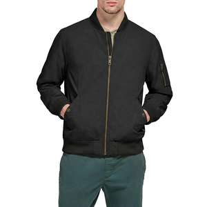<b>Men's</b> <b>Canvas</b> <b>Jacket</b> Solid Color Zipper Front Casual Autumn Wear Stand Collar Regular Fit Polyester Material - Product Image 2