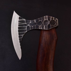 Hand Forged Industrial Grade High Carbon Steel Hatchet <b>Wood</b> Working & Camping <b>Axe</b> with Leather Sheath Custom OEM 4 in Blade 800g - Product Image 3