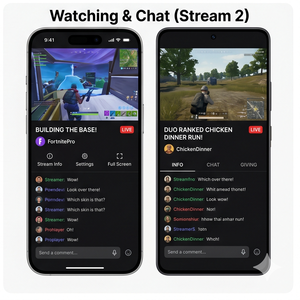 Aplicación de transmisión de juegos RoyalCraft: transmite juegos en vivo, ve transmisiones de juegos, ve transmisiones de jugadores y chatea en tiempo real IOS/Android/Linux/Mac - Product Image 4