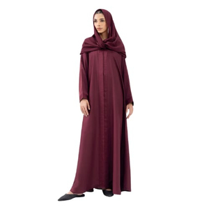 High Quality Thobe / Thawb Traditional Long <b>Islamic</b> Abaya With Attached Hoodie and Hijab - Modest Women's Jilbab Dress - Product Image 1