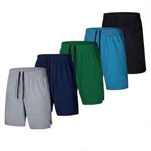 Shorts Bermuda pour Homme à Séchage Rapide, Couleur Unie, avec Cordon de Serrage, Taille Mi-Haute, en Maille, Décontractés, Disponibles en Gris, Bleu Marine, Vert, Bleu, Noir - Product Image 5