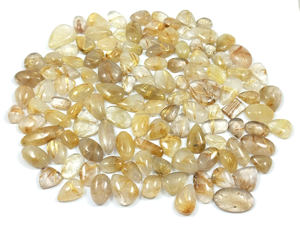 Cabochon en Rutile Doré Naturel, Pierre Précieuse Libre, Quartz Cristallin Fait Main pour la Fabrication de Bijoux en Argent, Pendentifs et Bagues - Product Image 3