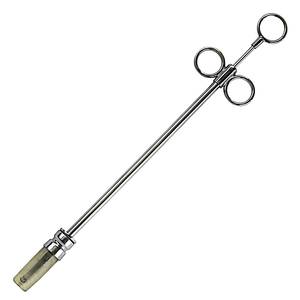Pistolet de bétaillement vétérinaire réutilisable en acier inoxydable avec poignée à 3 anneaux pour bovins, ovins, caprins - Sûr et fiable - Product Image 3