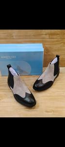 Bottines Chelsea à talon bas élégantes, en cuir véritable de haute qualité, imperméables, rétro, légères, classiques, luxueuses, design tendance - Product Image 2