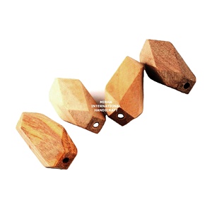 สินค้าอินเดียทำจากไม้ธรรมชาติมีรูปร่างและขนาดลูกปัดทำจากไม้สีที่กำหนดได้เอง - Product Image 1