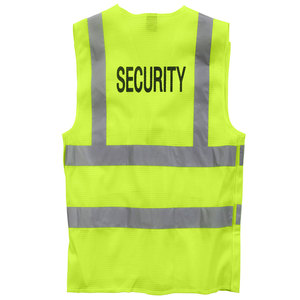 Chaleco de Seguridad Reflectante de Alta Visibilidad Clase 2 ANSI EN ISO 20471 Amarillo con Bolsillos y Cierre Frontal - Product Image 6