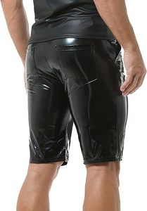 Shorts en cuir pour hommes, style vintage, légers et respirants, coupe ample, aspect cuir véritable, shorts surdimensionnés - Product Image 5