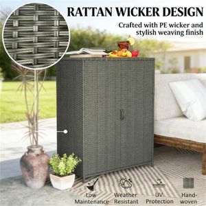 Armadio da Esterno Grigio Scuro con Pratica Piattaforma per Organizzazione - Product Image 2