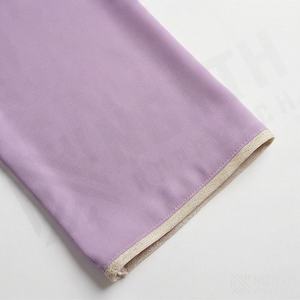 Vente en gros : Robe islamique Abaya personnalisée en mousseline pour femme, modeste, grande taille, Thobe Thawb, col en V perlé, longueur cheville, haute qualité - Product Image 5