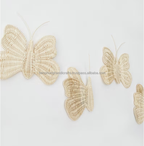 Mariposa de ratán para decoración de habitación de niños, Mimbre Natural, respetuoso con el medio ambiente y duradero - Product Image 6