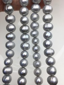 Perlas de Agua Dulce Grises AA Plus de 10-11mm, Forma de Patata, Alto Brillo, Hebra Suelta para Fabricación de Joyería, Venta al Por Mayor, Tendencia - Product Image 6