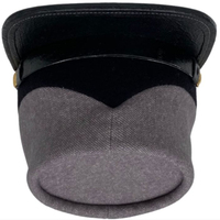 Gorra Kepi Vintage de Lana Ajustable, 100% Lana, Bordado a Mano, Impresión Digital, Estilo de Reproducción Histórica Americana, Color Gris